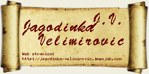 Jagodinka Velimirović vizit kartica